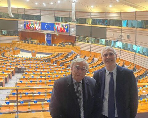 Paolo Uggè, presidente Conftrasporto, ed Enzo Pompilio D’Alicandro, presidente FAI Torino e vicepresidente dell’Interporto di Orbassano.