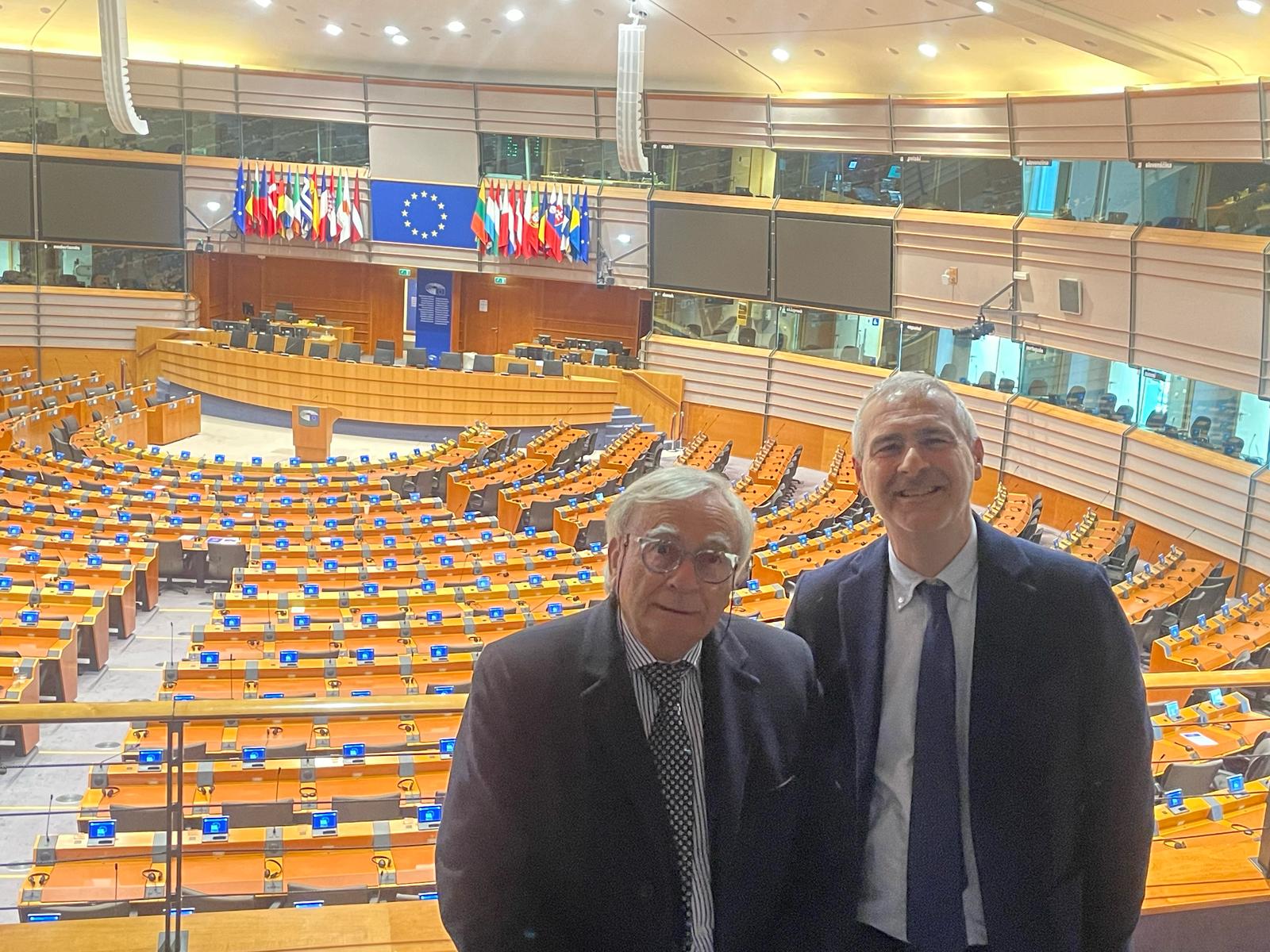 Paolo Uggè, presidente Conftrasporto, ed Enzo Pompilio D’Alicandro, presidente FAI Torino e vicepresidente dell’Interporto di Orbassano.